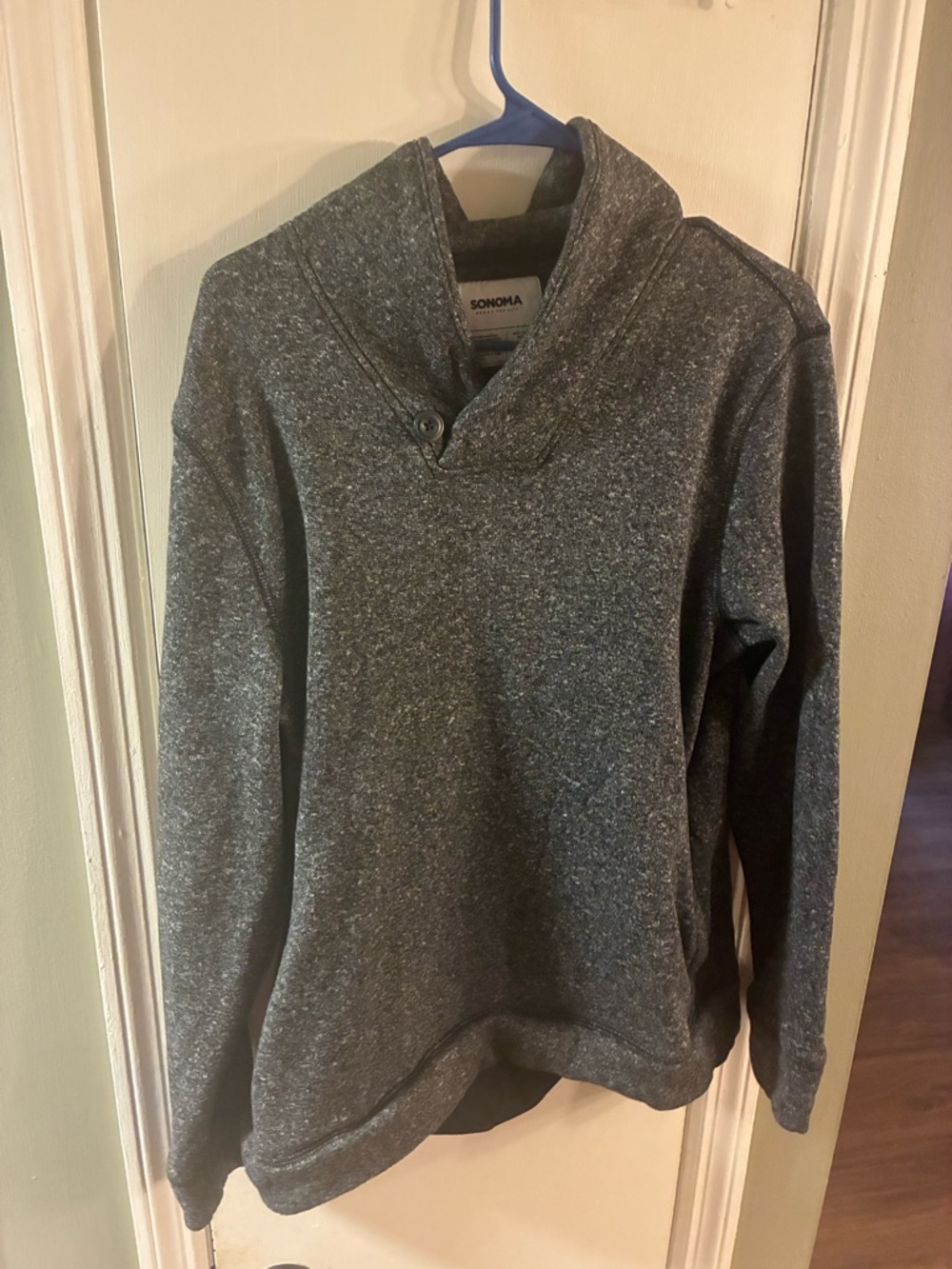 Men’s Sonoma Goods for Life Heather Charcoal Gray Sweatshirt Size Large EUC